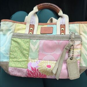 Coach Multicolor Patchwork Tote